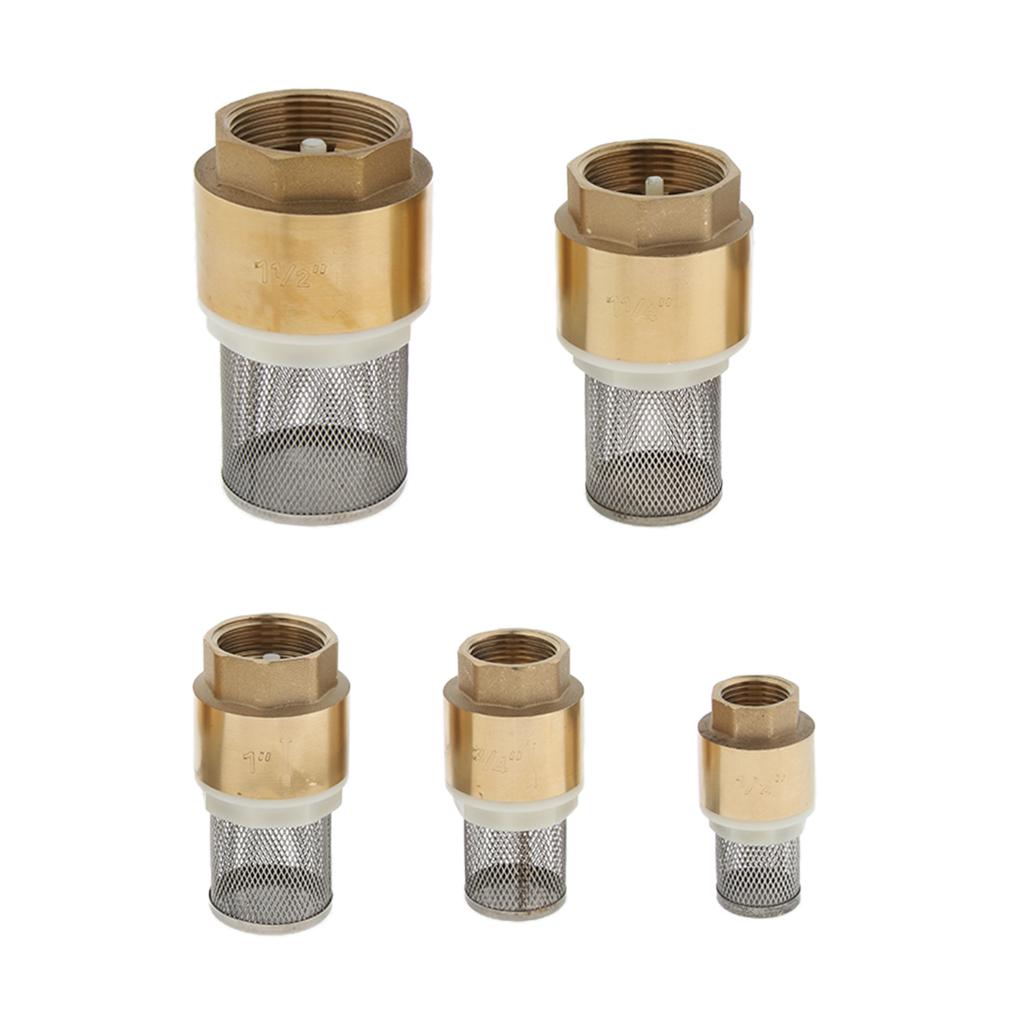 Brass Foot Valve Mesh Check Valve with Strainer Filter DN20