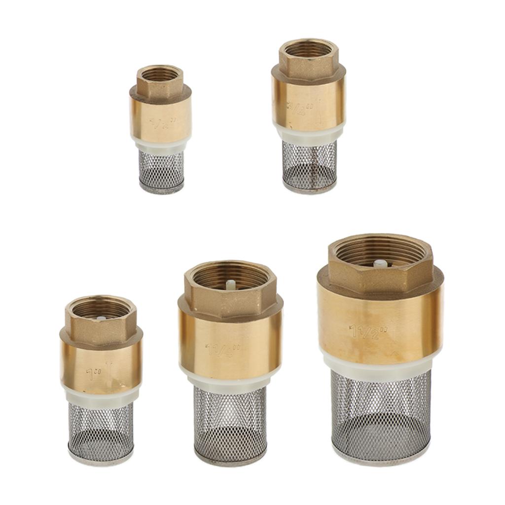 Brass Foot Valve Mesh Check Valve with Strainer Filter DN20