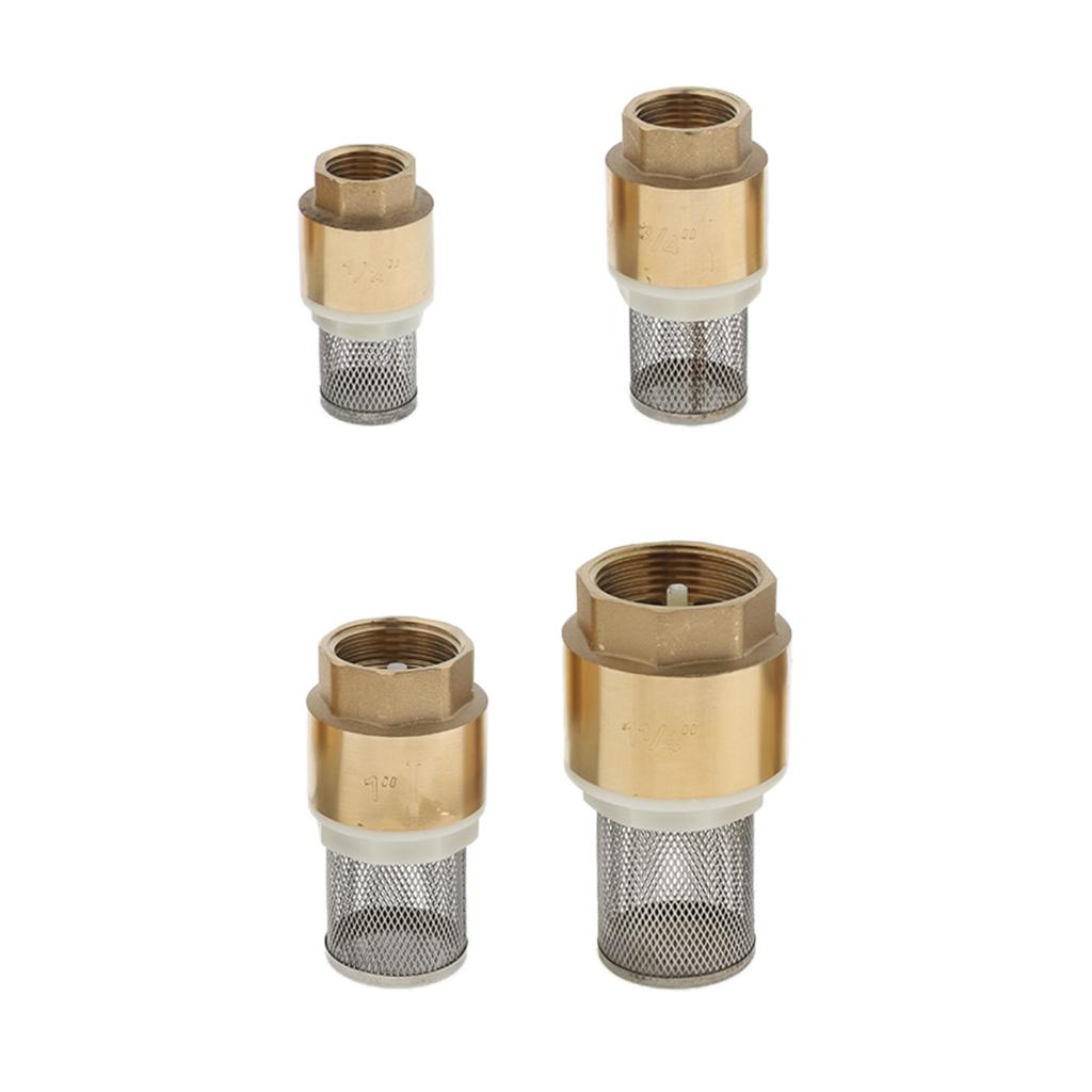 Brass Foot Valve Mesh Check Valve with Strainer Filter DN20