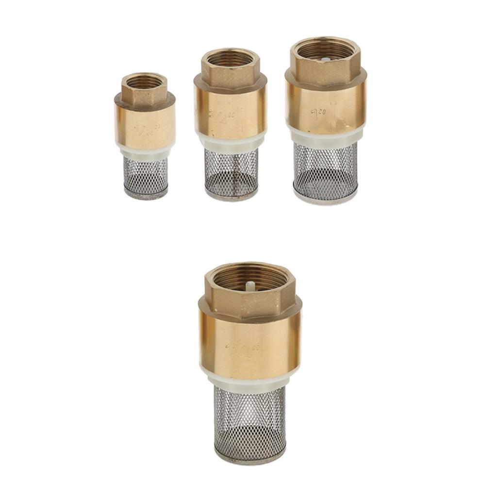 Brass Foot Valve Mesh Check Valve with Strainer Filter DN20