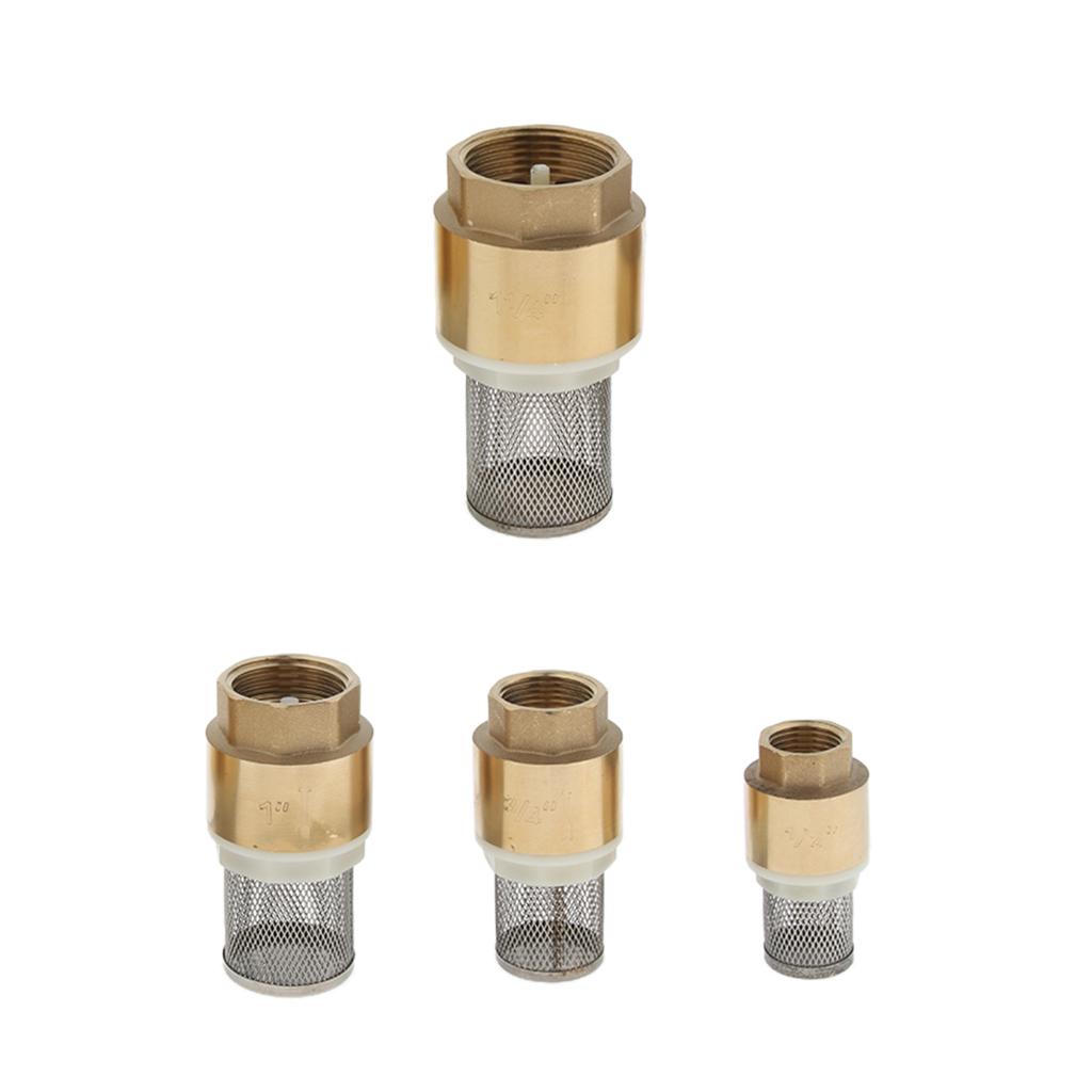 Brass Foot Valve Mesh Check Valve with Strainer Filter DN20