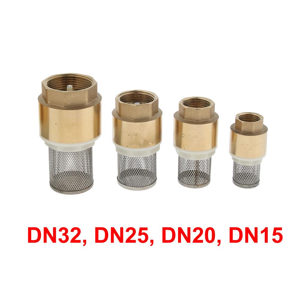 Brass Foot Valve Mesh Check Valve with Strainer Filter DN20