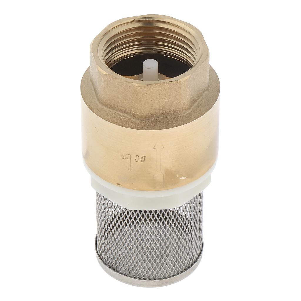 Brass Foot Valve Mesh Check Valve with Strainer Filter DN25