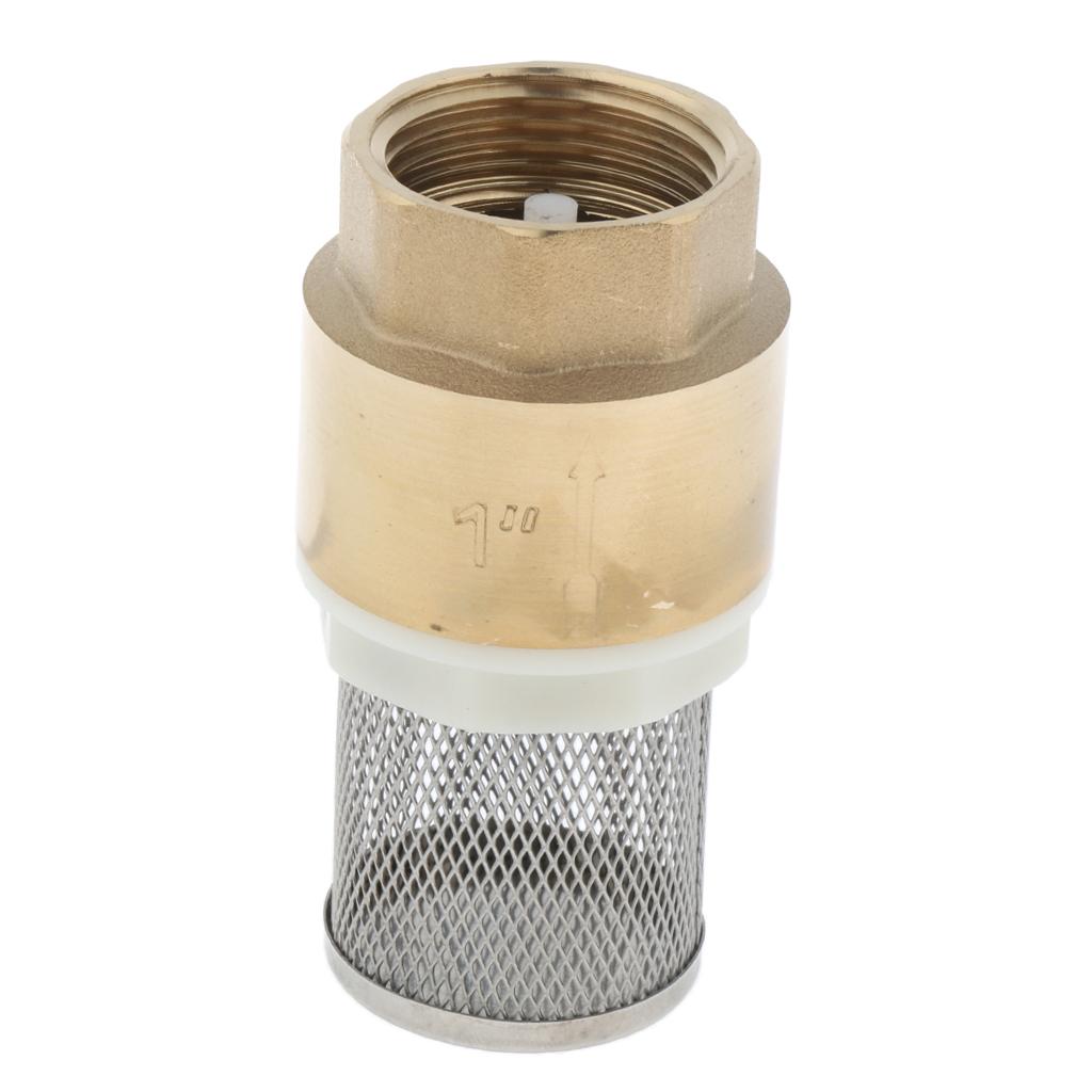 Brass Foot Valve Mesh Check Valve with Strainer Filter DN25