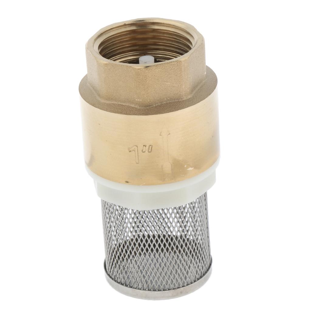 Brass Foot Valve Mesh Check Valve with Strainer Filter DN25