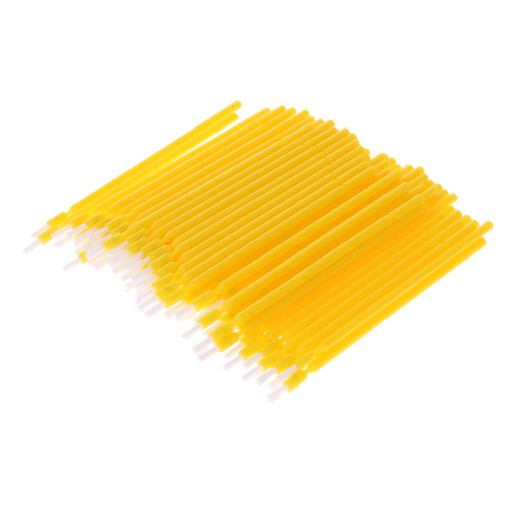 100 Pieces Dental Disposable Micro Applicator Brush Tooth Applicator Yellow