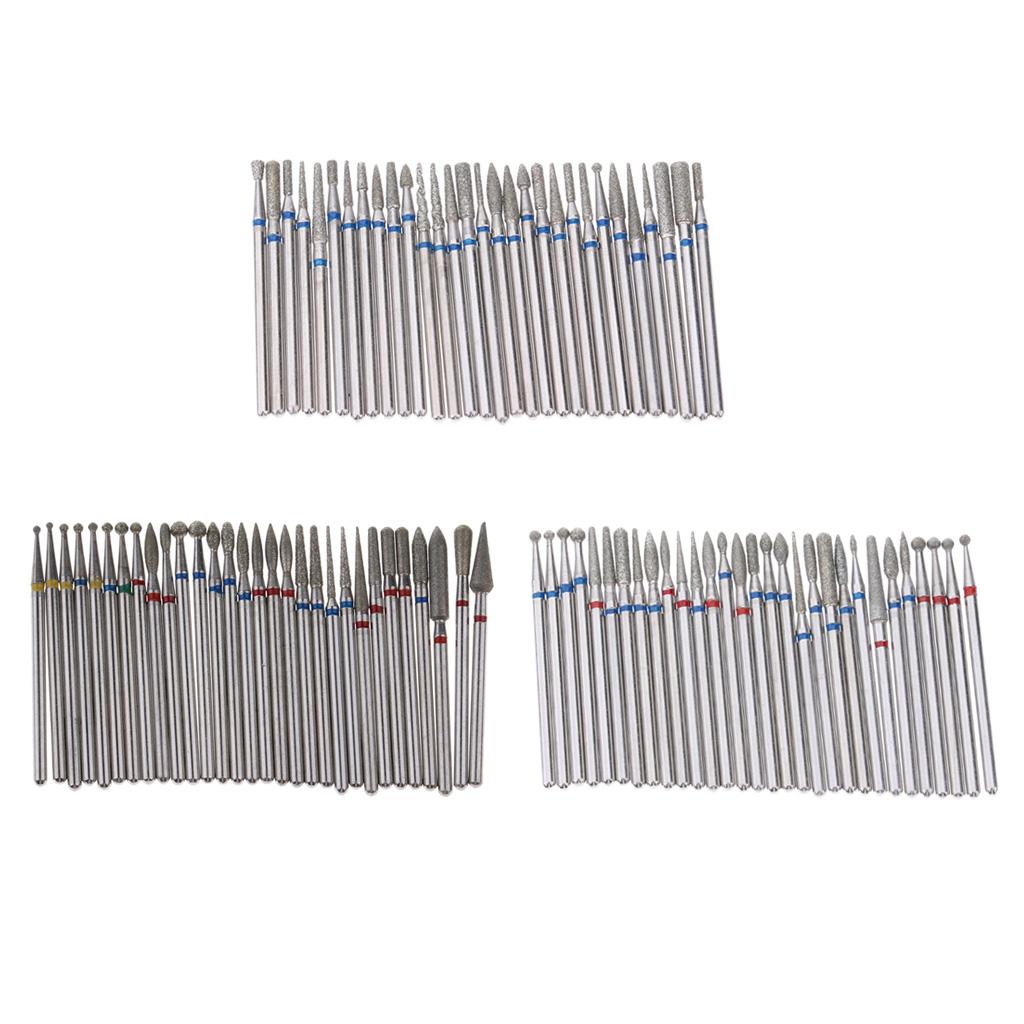 30 Pcs Diamond Nail Drill Bit Set Grinding Head Electric Manicure Machine A