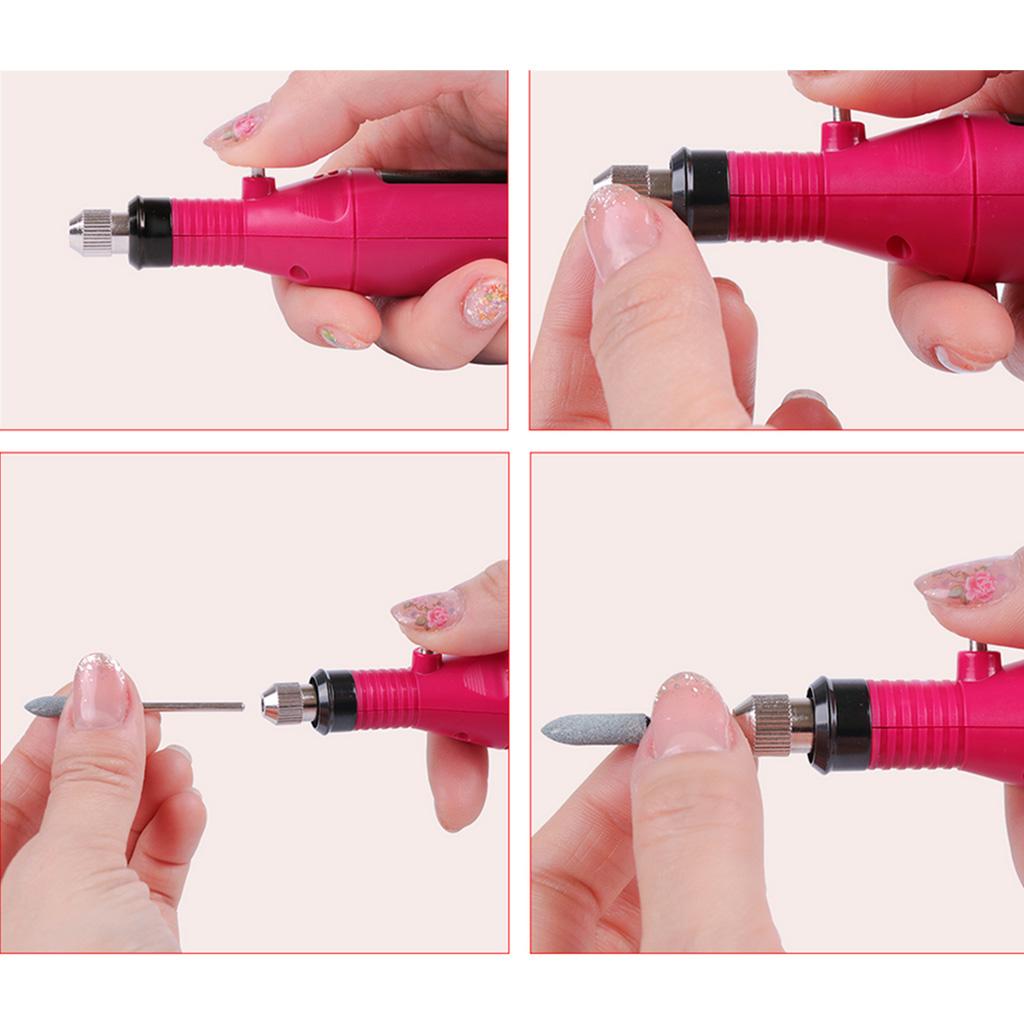 30 Pcs Diamond Nail Drill Bit Set Grinding Head Electric Manicure Machine A