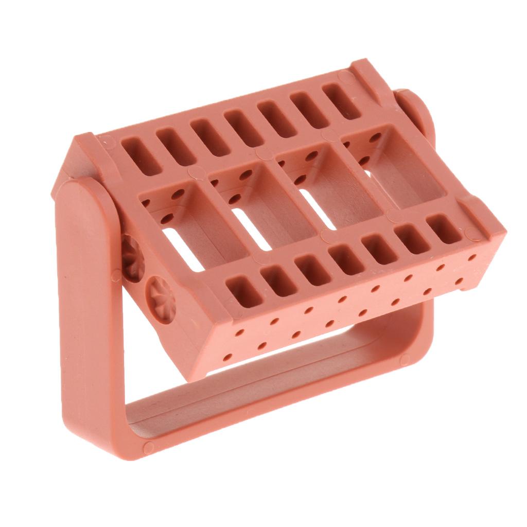 Dental Autoclave 16 Holes Endo Files Holder Stand Disinfection Box Orange