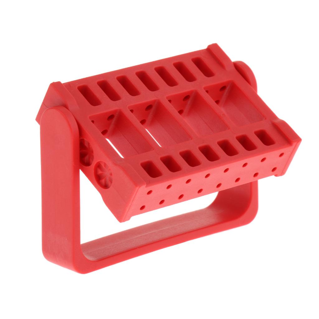 Dental Autoclave 16 Holes Endo Files Holder Stand Disinfection Box Red