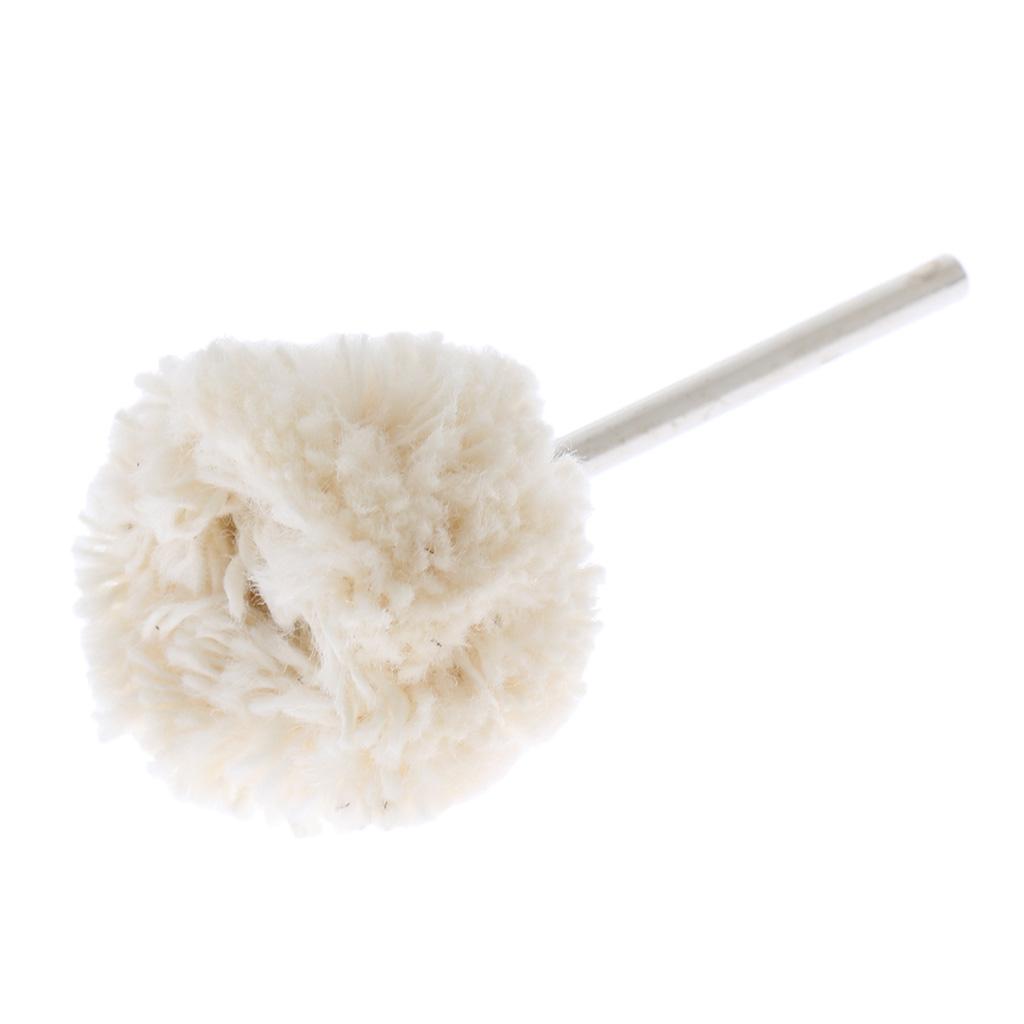 50PCS Wool Polishing Buffing Brush Wheel Drill Bits for 2.35mm Rotary Tool