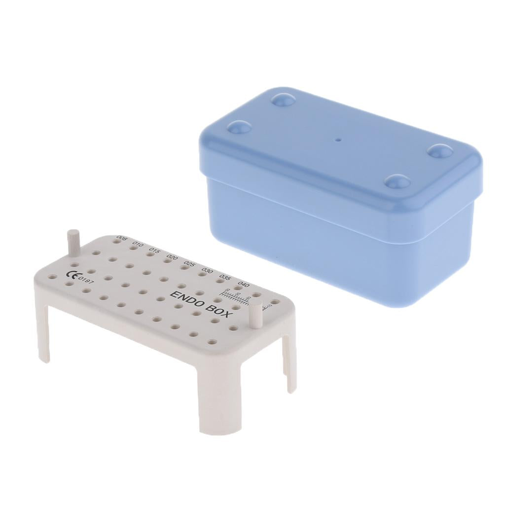 Dental Endo Box Autoclave Disinfection Sterilization Caddy File Storage Blue