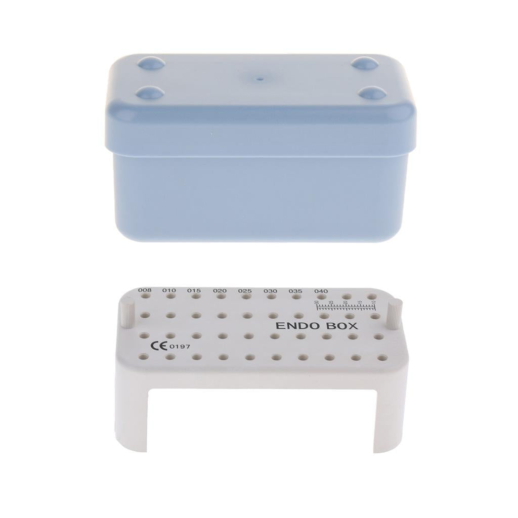 Dental Endo Box Autoclave Disinfection Sterilization Caddy File Storage Blue