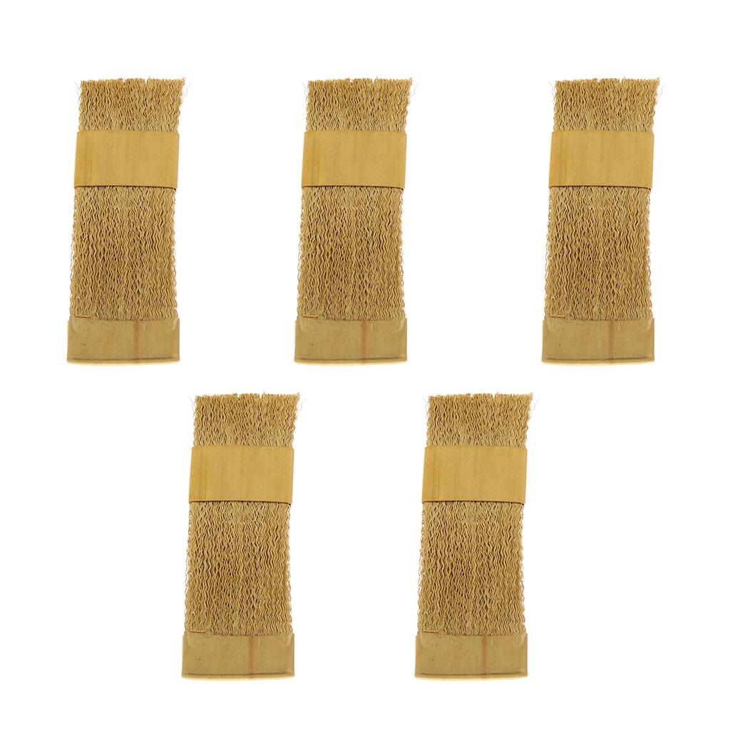 5 Pcs Dental Bur Cleaning Copper Brass Wire Cleaning Brush Flat Lab Instrument