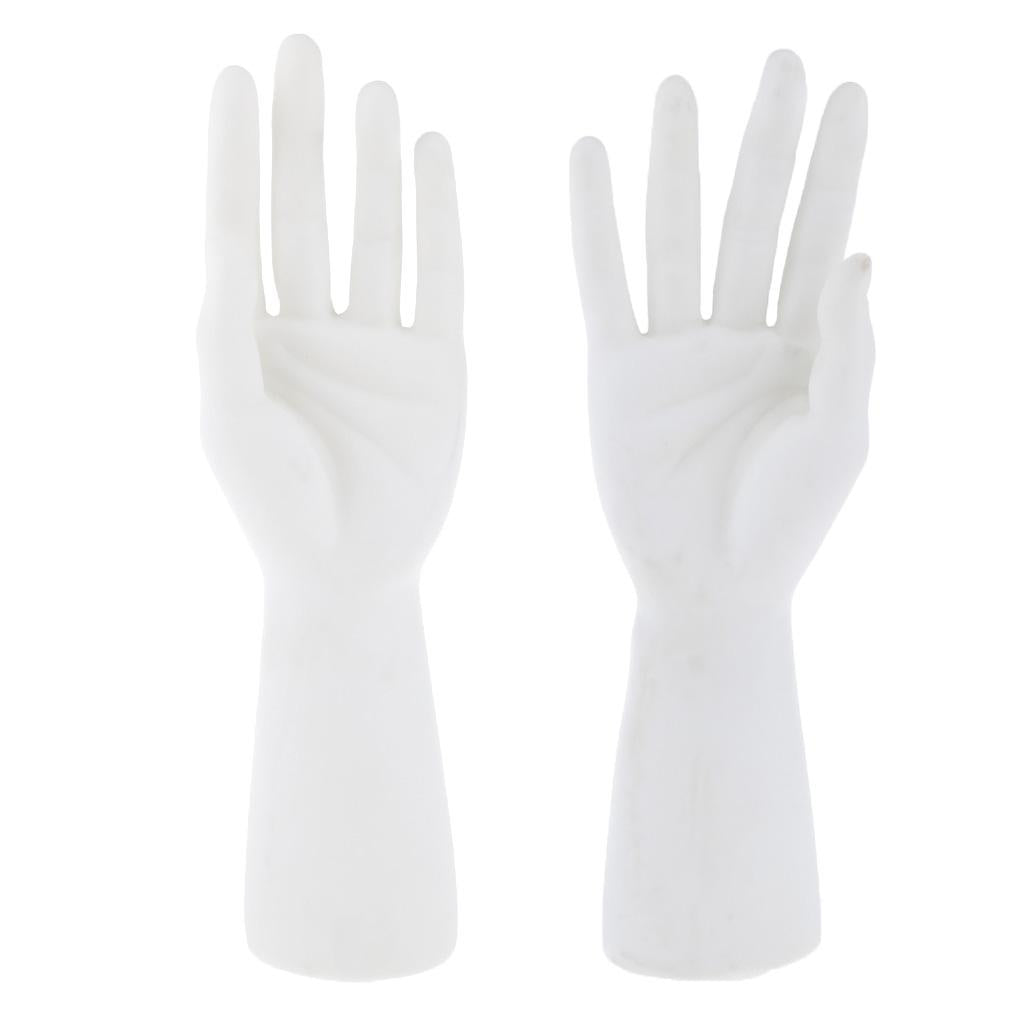 Male Mannequin Hand for Glove Jewelry Ring Watch Display Left Hand White