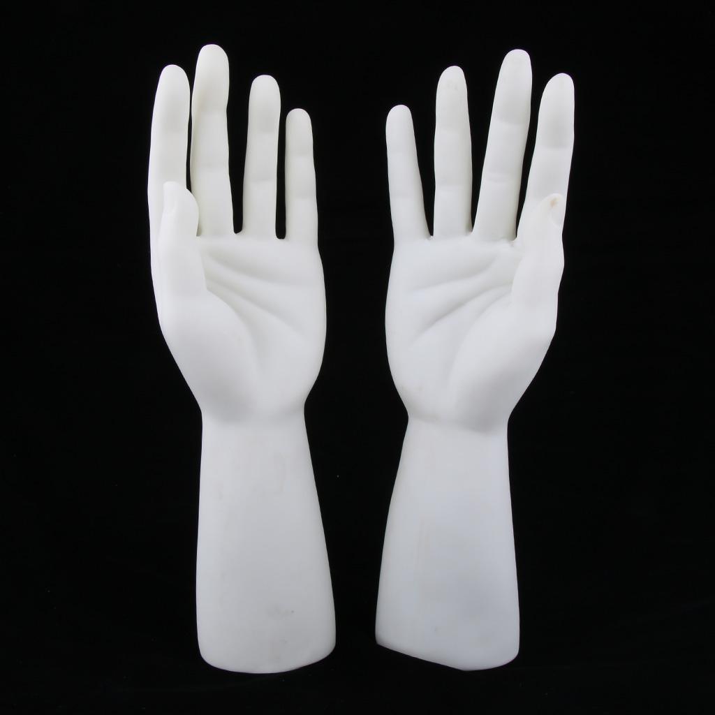 Male Mannequin Hand for Glove Jewelry Ring Watch Display Left Hand White