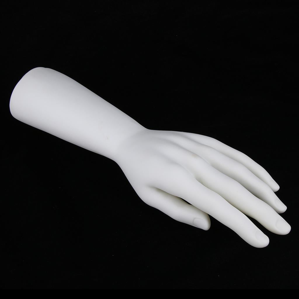 Male Mannequin Hand for Glove Jewelry Ring Watch Display Left Hand White