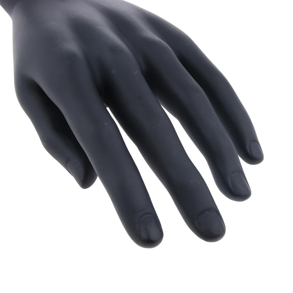 Male Mannequin Hand for Glove Jewelry Ring Watch Display Left Hand Black