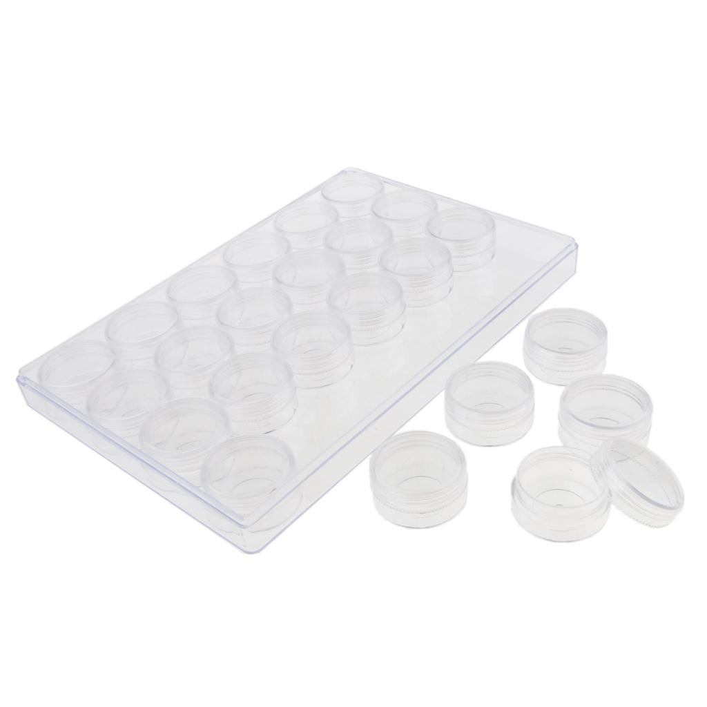 24Pcs Plastic Storage Container Set Beads Storage Box Bottles 24x16x2.5cm