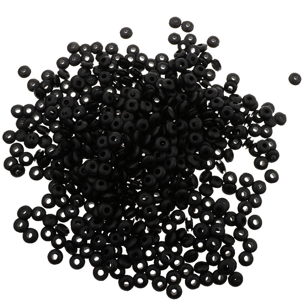 1000Pcs Black Rubber Grommet Assortment Sealing Wire Gasket Kit 6 Sizes 3mm