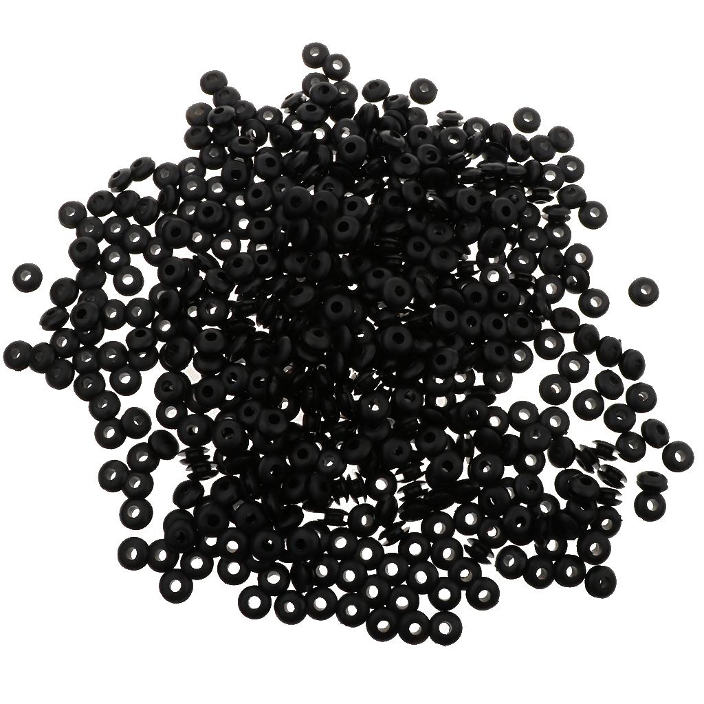 1000Pcs Black Rubber Grommet Assortment Sealing Wire Gasket Kit 6 Sizes 5mm