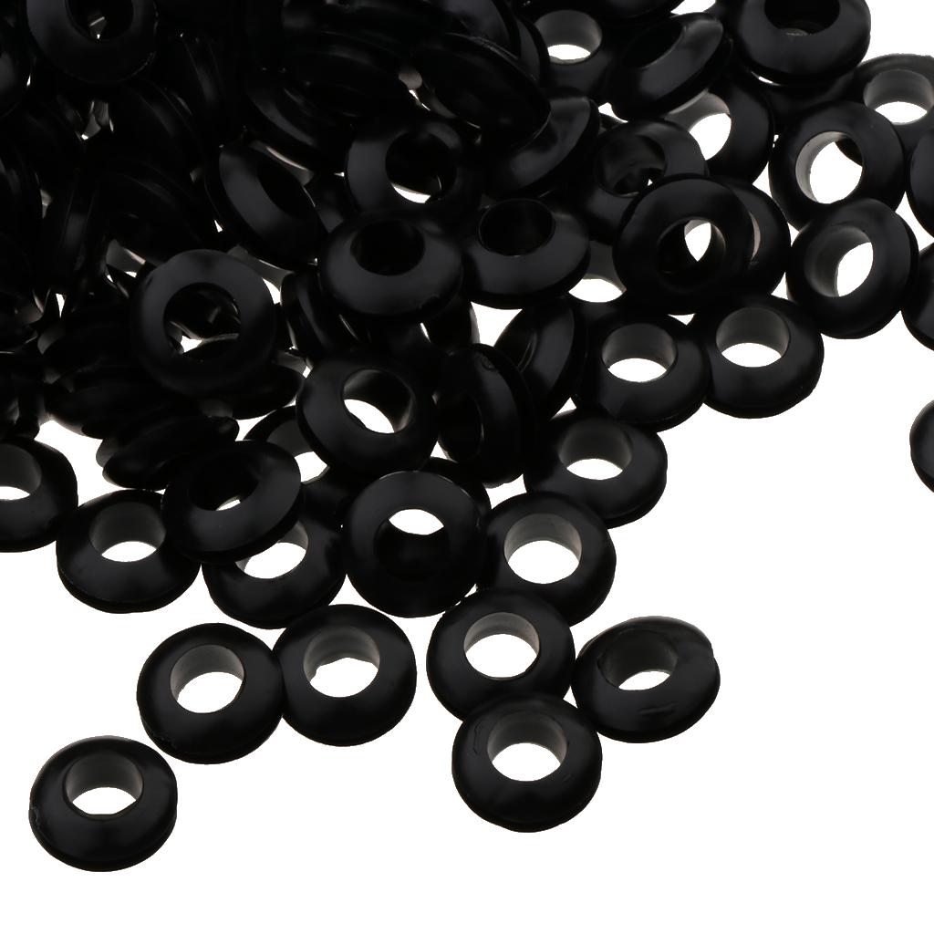 1000Pcs Black Rubber Grommet Assortment Sealing Wire Gasket Kit 6 Sizes 8mm