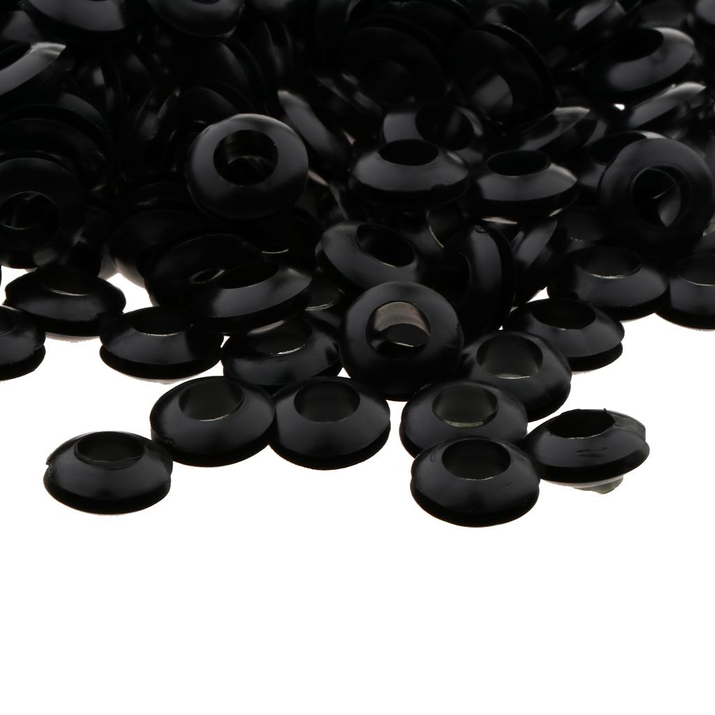 1000Pcs Black Rubber Grommet Assortment Sealing Wire Gasket Kit 6 Sizes 8mm