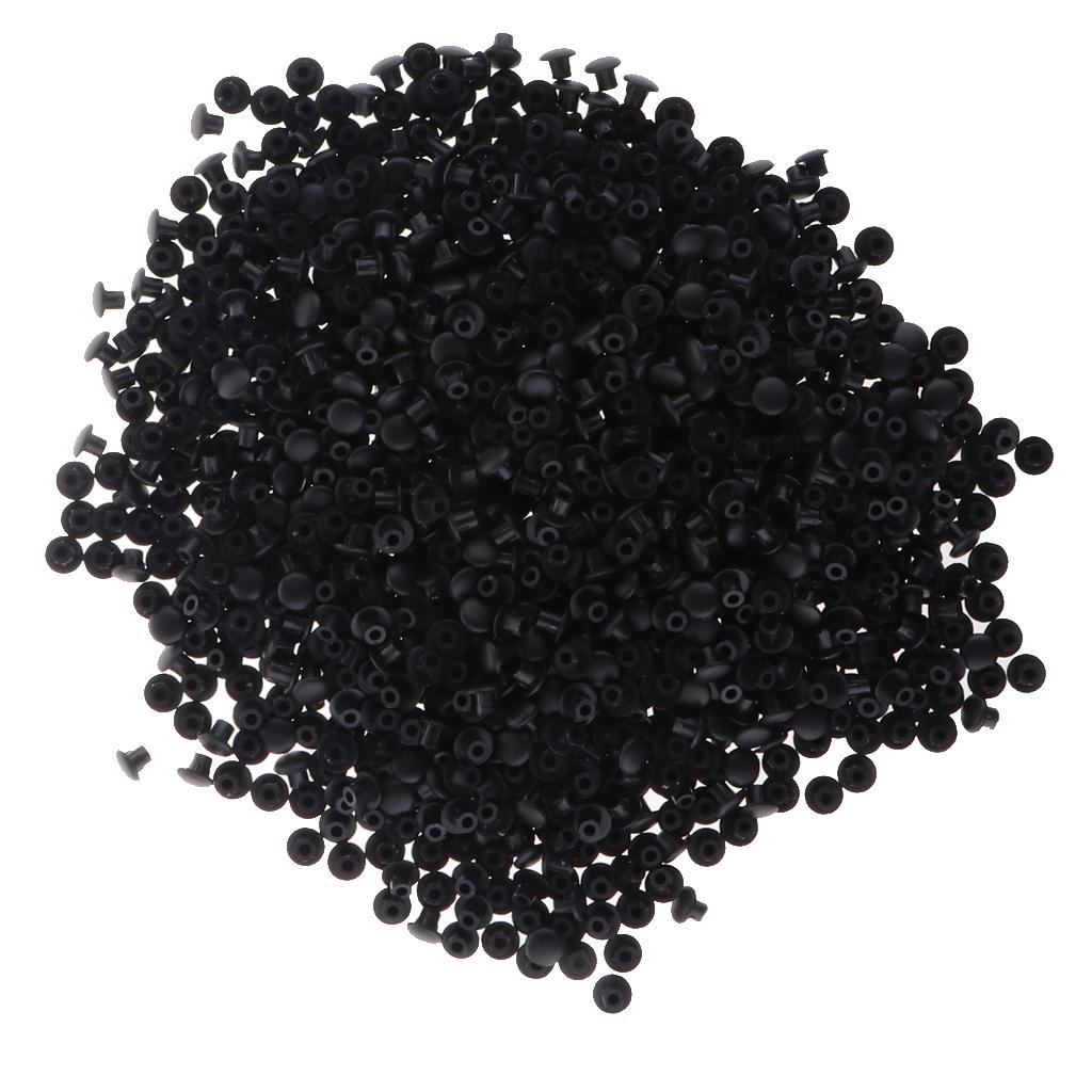 1000x Plastic Hole Plug Furniture Hinge Hole Cover Blanking Cap 5MM  Black