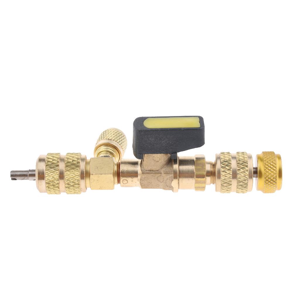 Valve Core Remover with Dual Size SAE 1/4&5/16 Port HVAC Installer Tool Set