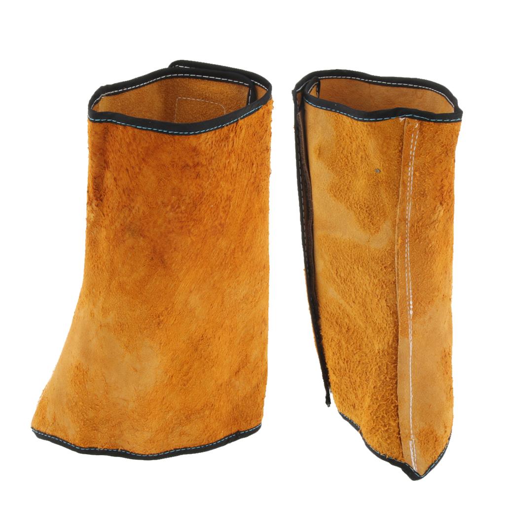 2piece Welding Protective Shoes Shoe Spats Calves Feet Cover Welder  Cowhide