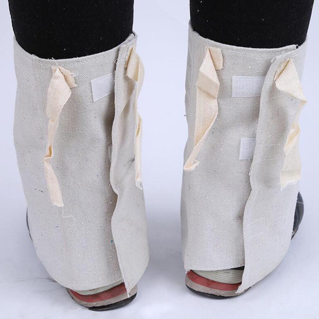 2pieces Welding Protective Shoes Shoe Spats Calves Feet Cover Welder  Canvas