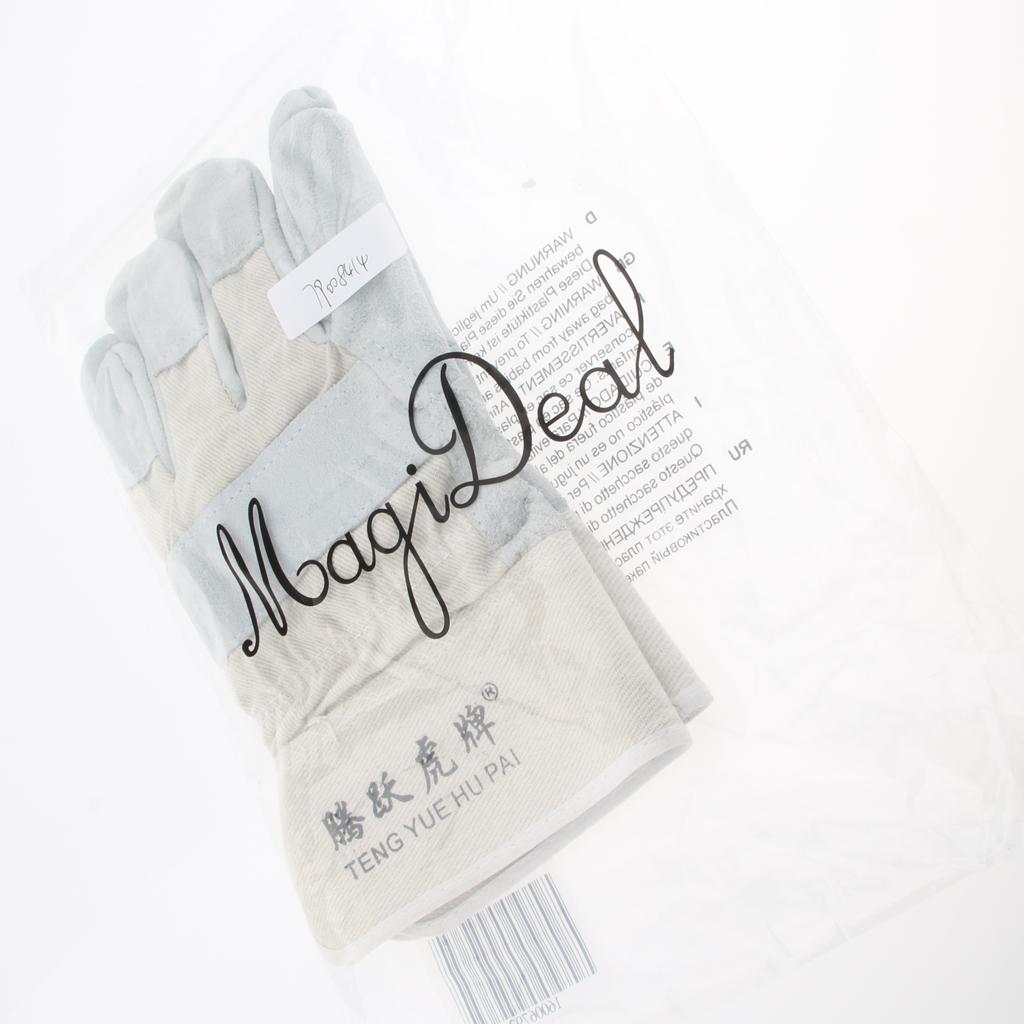 Leather & Canvas Welding Protective Gloves Hand Cover, provides good mix of durability, dexterity, abrasion resistance