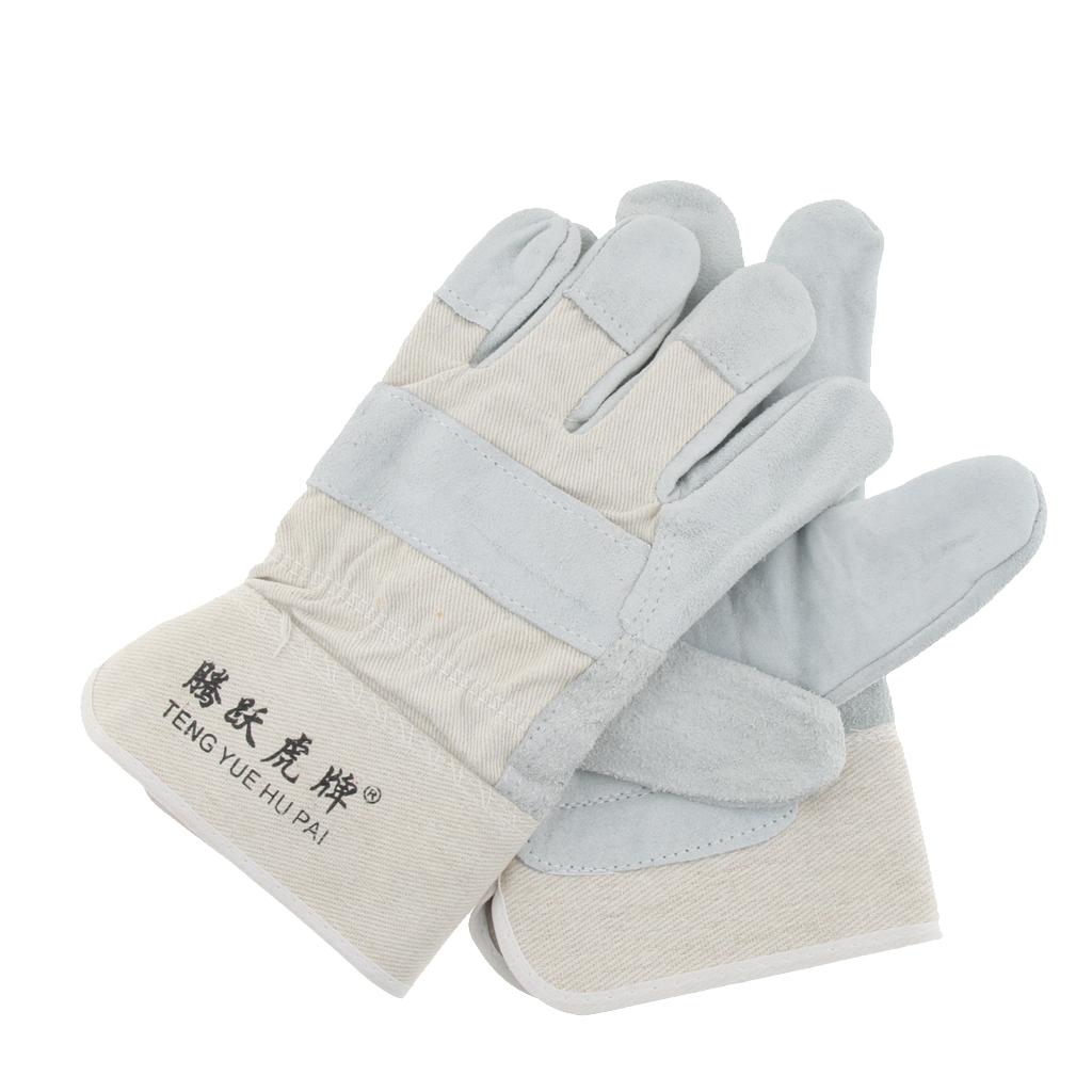 Leather & Canvas Welding Protective Gloves Hand Cover, provides good mix of durability, dexterity, abrasion resistance