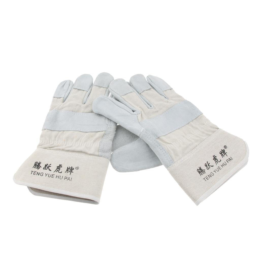 Leather & Canvas Welding Protective Gloves Hand Cover, provides good mix of durability, dexterity, abrasion resistance