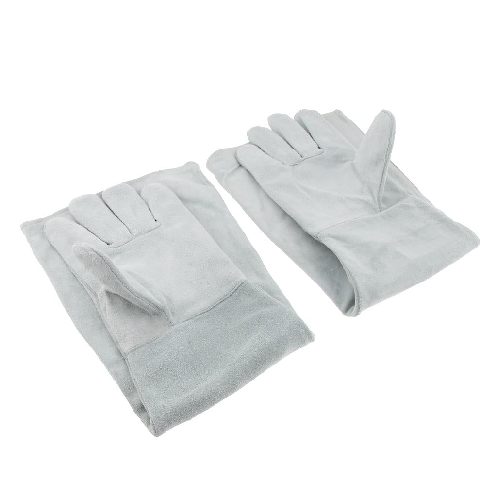 Welding Gloves Heat/ Fire Resistant Industrial Leather Gloves 1 Pair 60cm