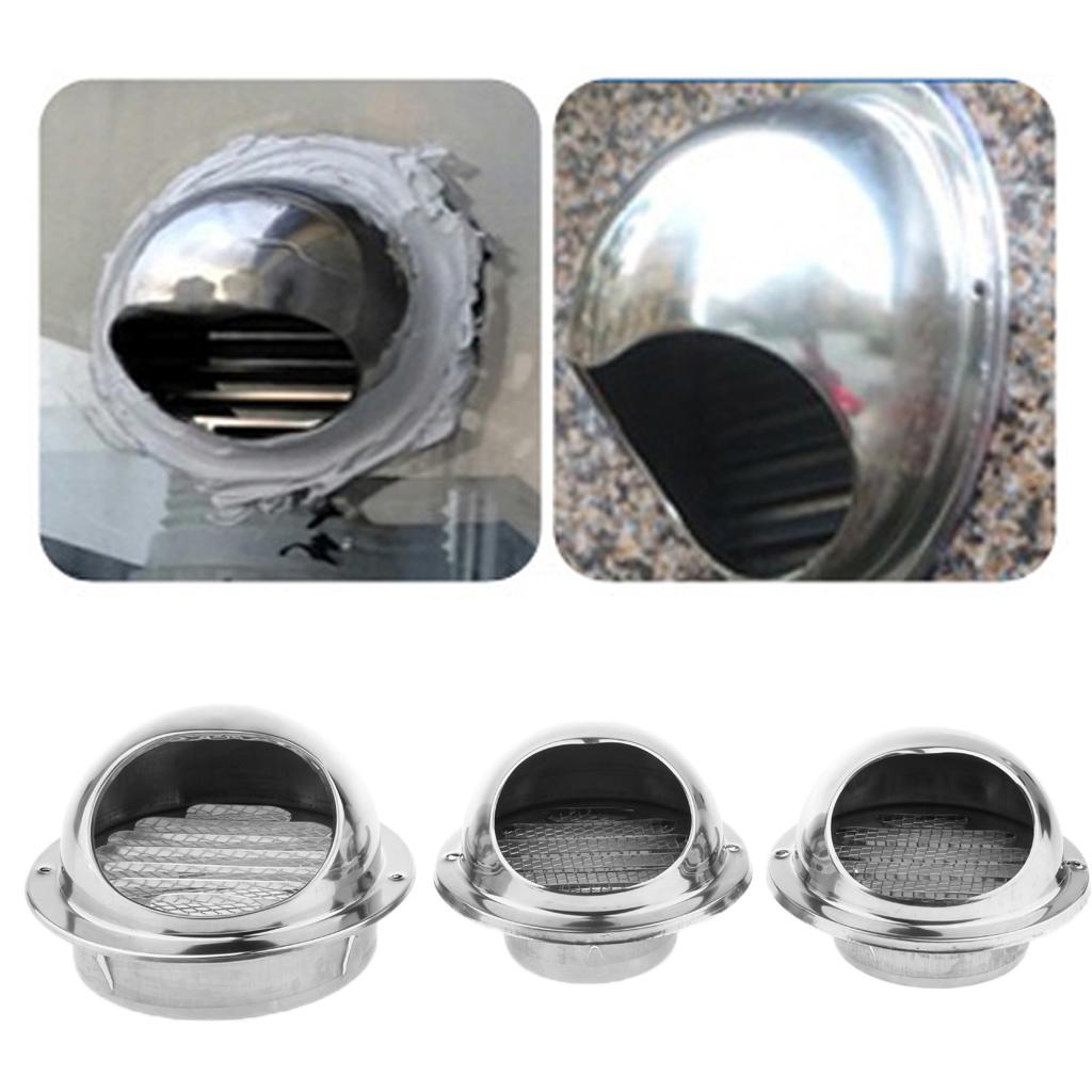 Stainless Steel Thickened Round Wall Air Vent Ducting Louver Cover 80mm