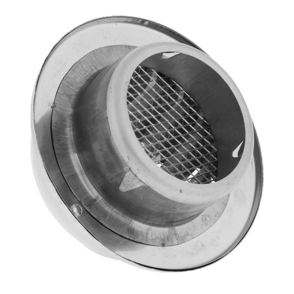 Stainless Steel Thickened Round Wall Air Vent Ducting Louver Cover 80mm