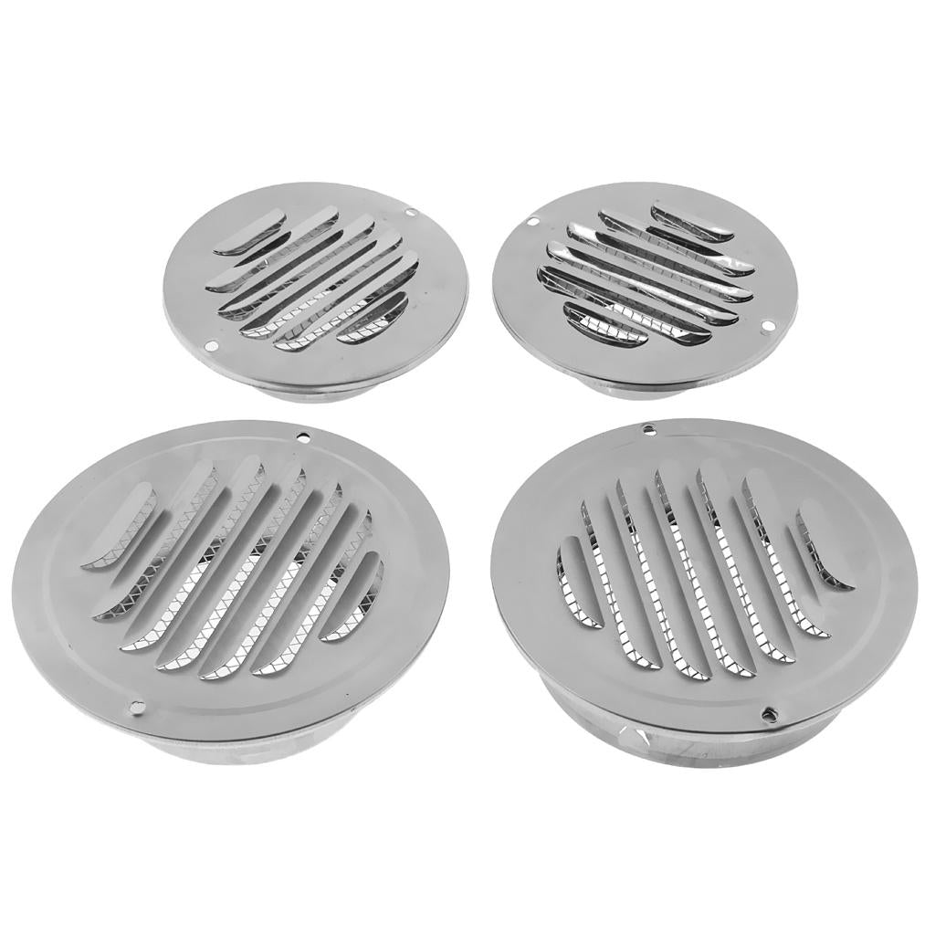 Stainless Steel Wall Ceiling Round Air Vent Grille Cover Ventilation Ducting 80mm