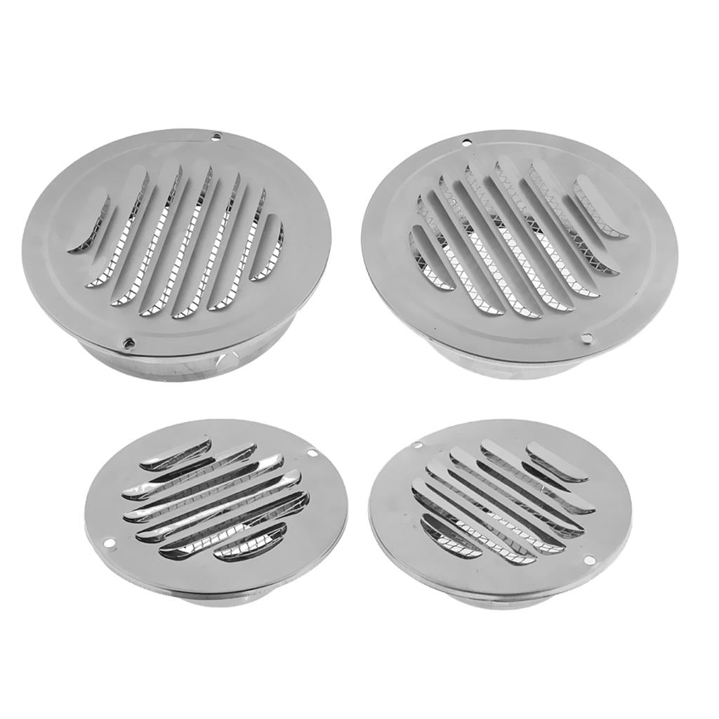 Stainless Steel Wall Ceiling Round Air Vent Grille Cover Ventilation Ducting 80mm