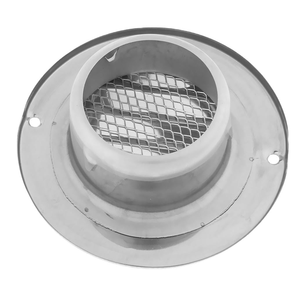 Stainless Steel Wall Ceiling Round Air Vent Grille Cover Ventilation Ducting 80mm