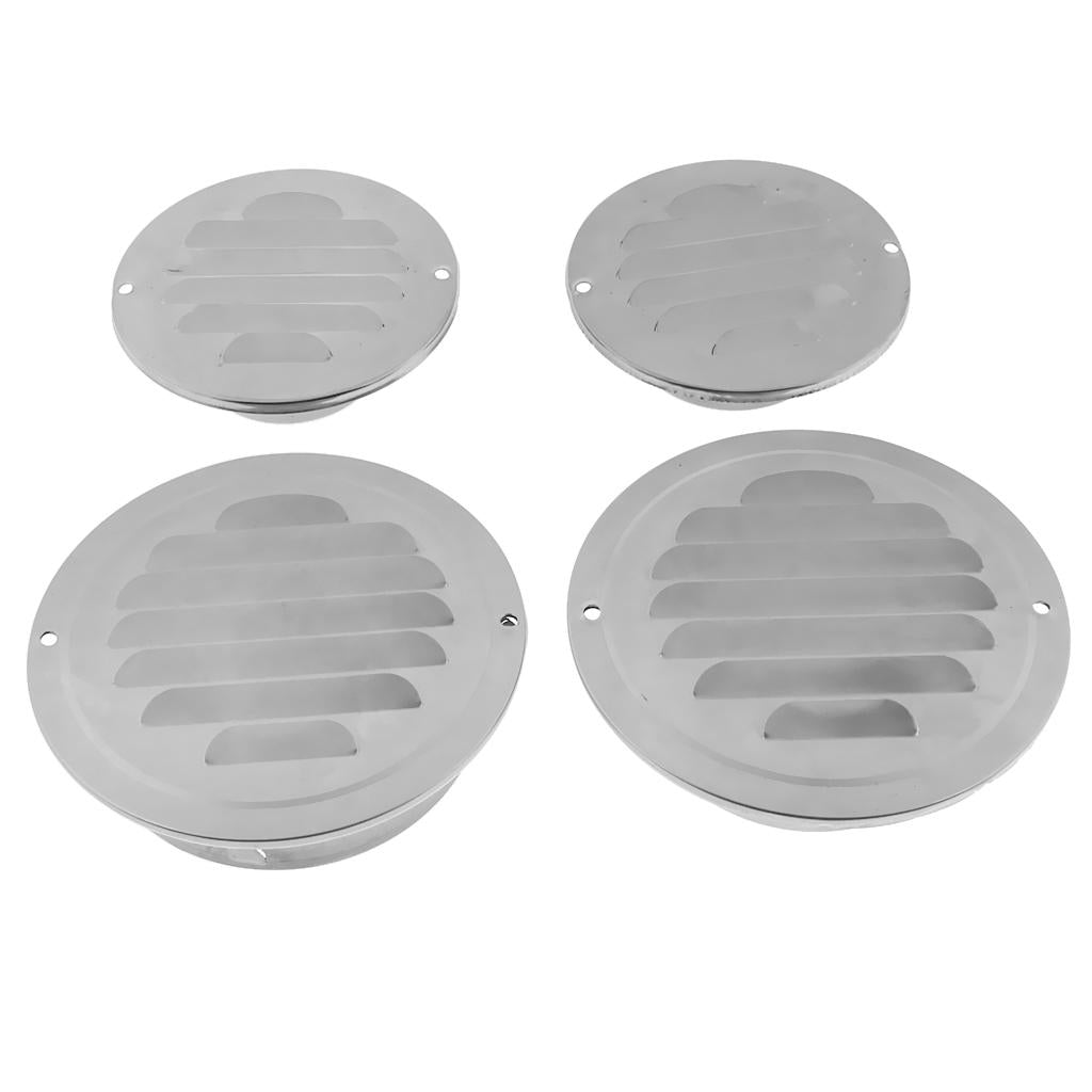 Stainless Steel Wall Ceiling Round Air Vent Grille Cover Ventilation Ducting 80mm