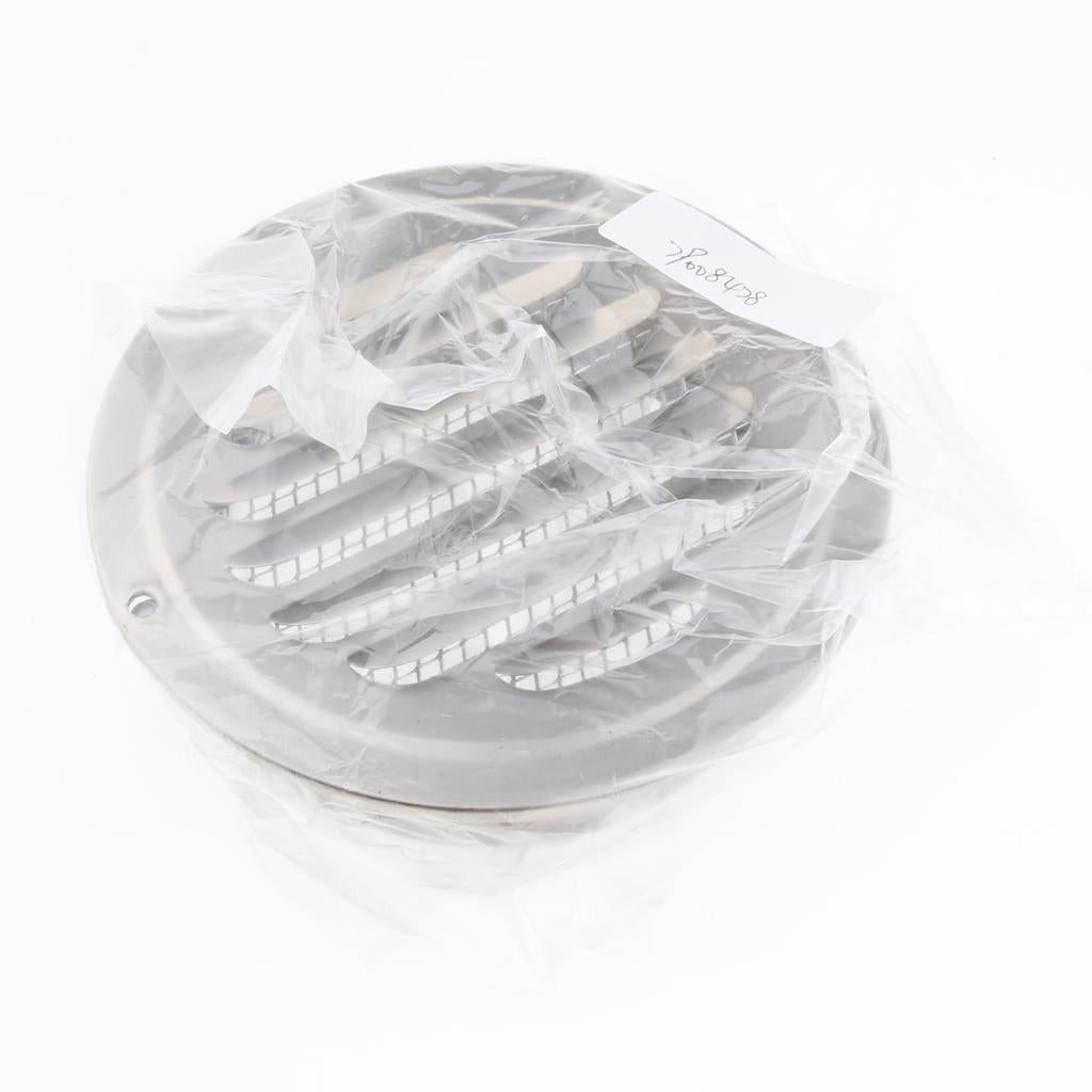 3x Stainless Steel Wall Ceiling Round Air Vent Grille Cover Ventilation Ducting 120mm