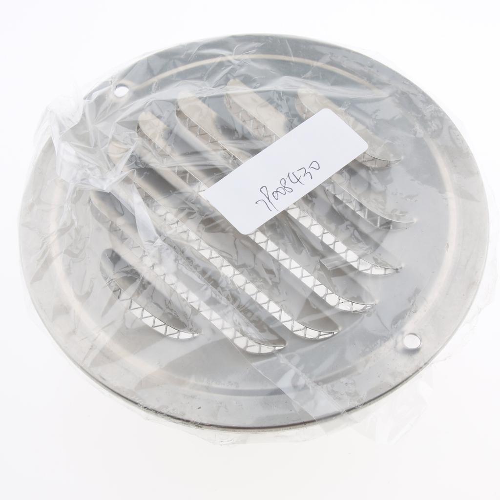 Stainless Steel Wall Ceiling Round Air Vent Grille Cover Ventilation Ducting 100mm