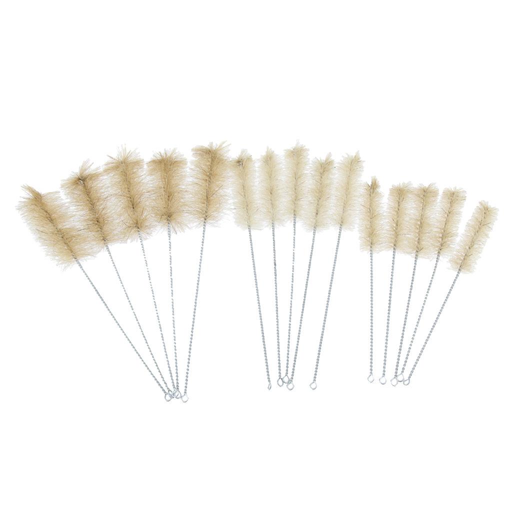 Set of 15 Pieces Test Tube Brushes Brush Cleaning Tool 3 Sizes S/M/L
