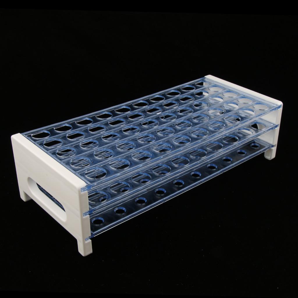 3-Layer 50-Hole Plastic Detachable Centrifuge Test Tube Rack 16mm