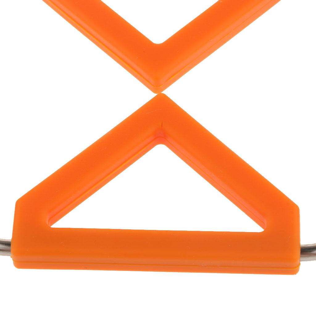 Foldable Hot Pan Pot Holder Stand Trivet Table Mat Pad Home Kitchen Orange