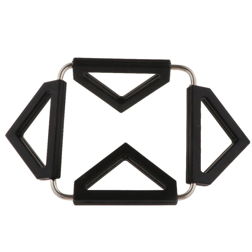 Foldable Hot Pan Pot Holder Stand Trivet Table Mat Pad Home Kitchen Black