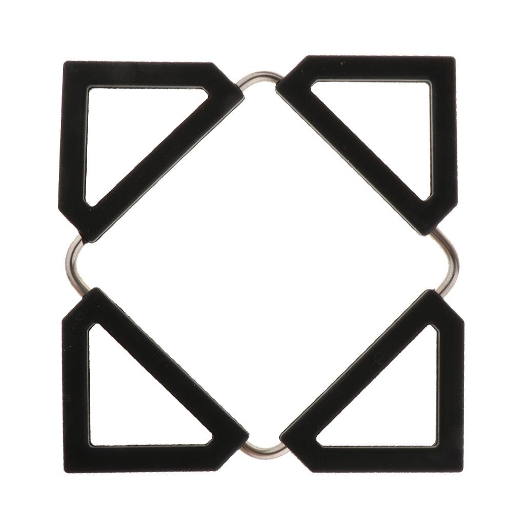 Foldable Hot Pan Pot Holder Stand Trivet Table Mat Pad Home Kitchen Black