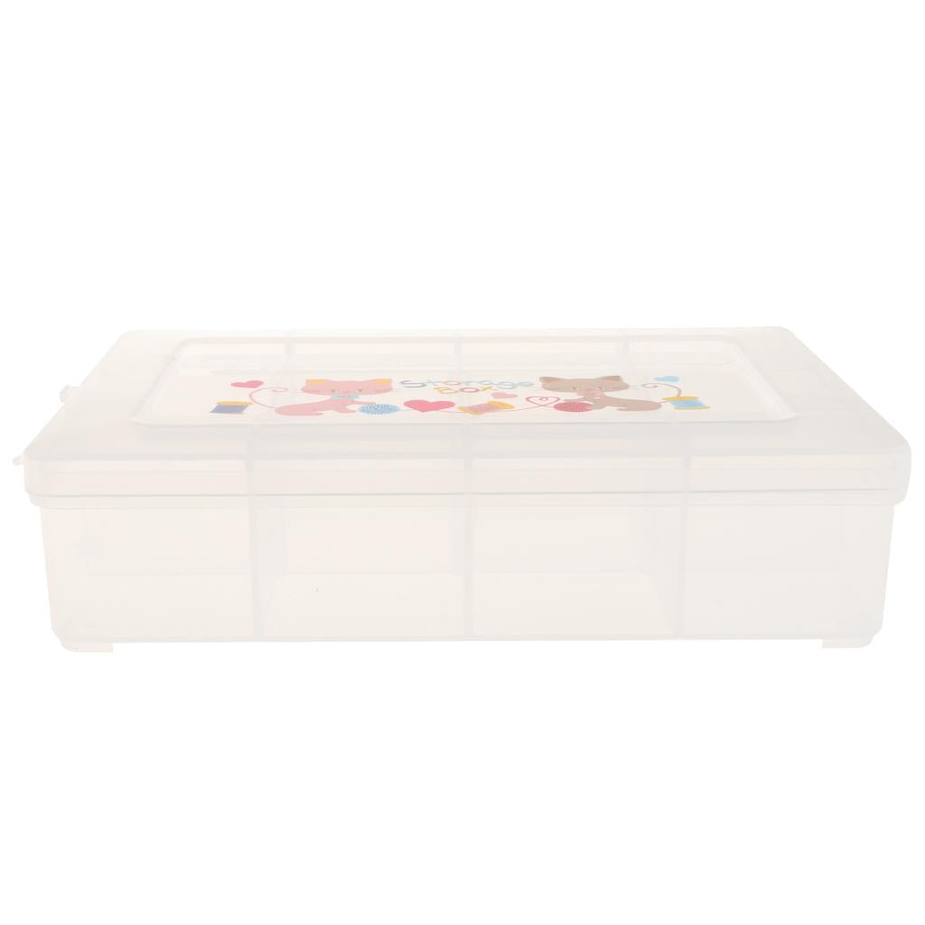 Clear Plastic Jewelry Box Storage Organizer Container 12 Grids Small