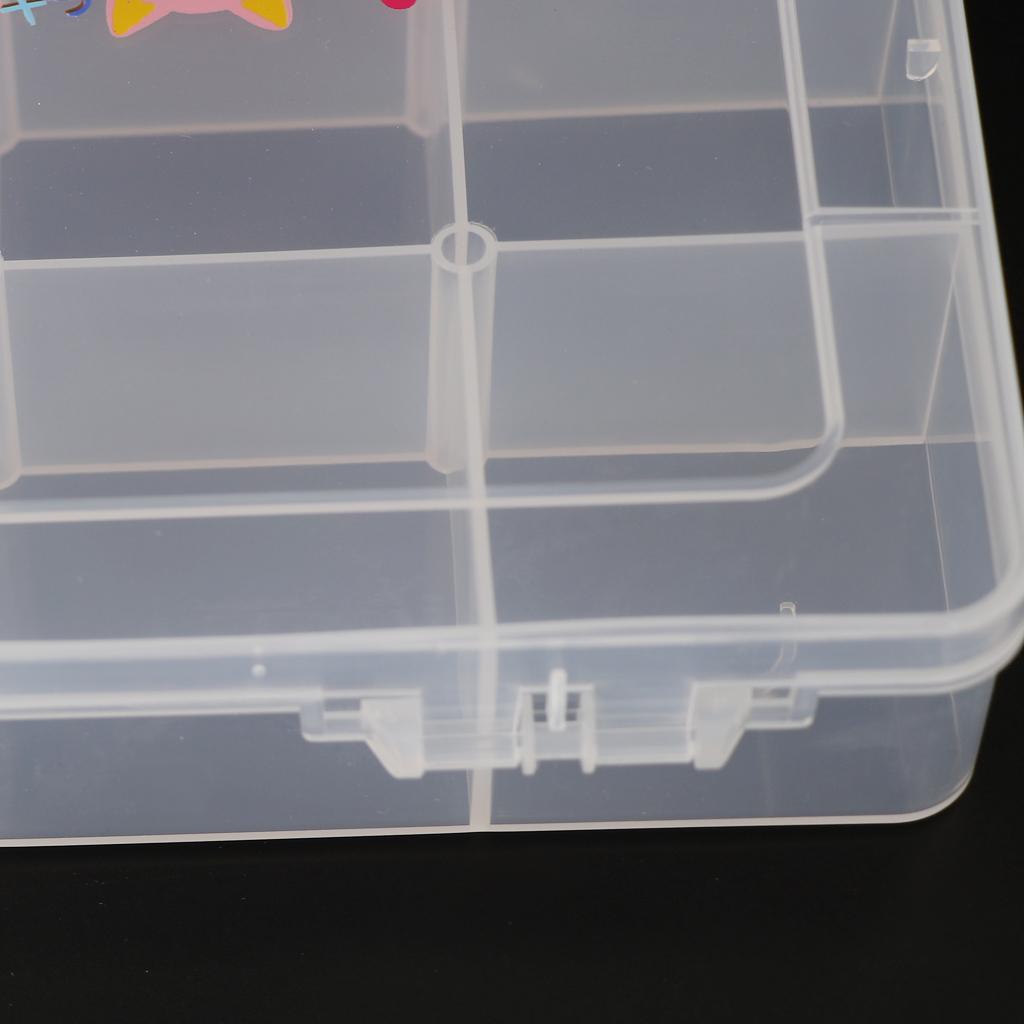 Clear Plastic Jewelry Box Storage Organizer Container 12 Grids Large